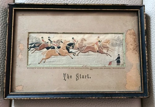 Antique stevengraph woven silk - antique,