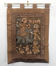 Indian Painted Fabric Wall