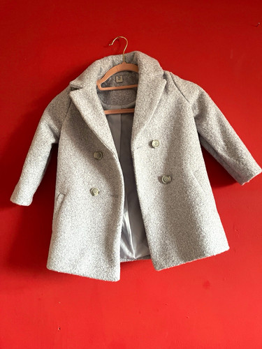 Girls grey wool blend - wool,
