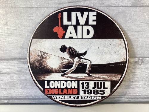 Live aid concert metal sign - sign,