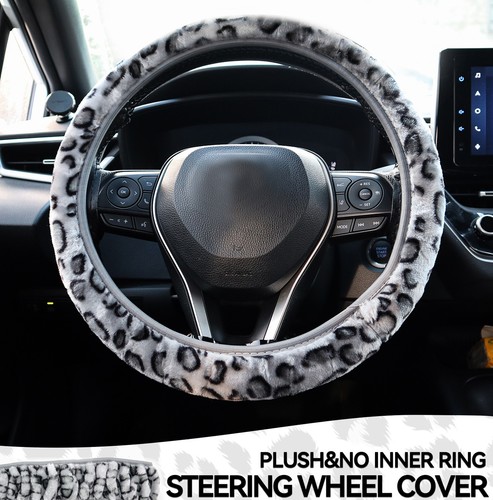 Fluffy leopard print car - leopard,
