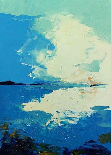 Abstract seascape oil - ,