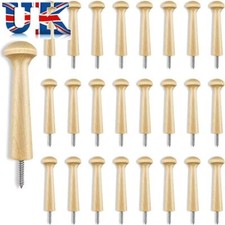 20PCS Wood Wooden Shaker Peg 2.71*0.87inch Screw on shaker pegs Hanging Clothes