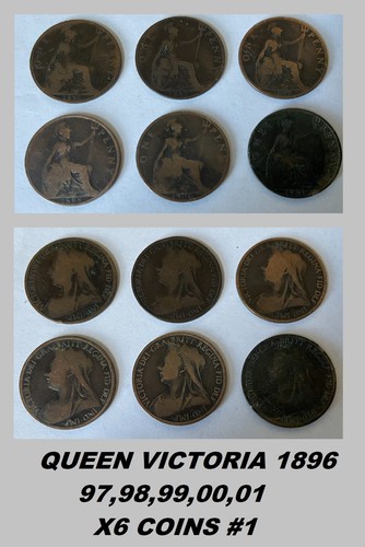 Queen victoria one penny - victoria,
