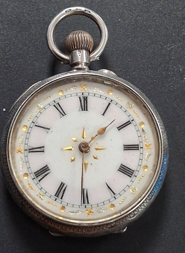 Antique swiss silver lady - antique,