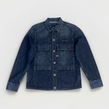 G-Star Raw Men’s Denim Jacket Size Medium Pockets Service Overshirt Button New