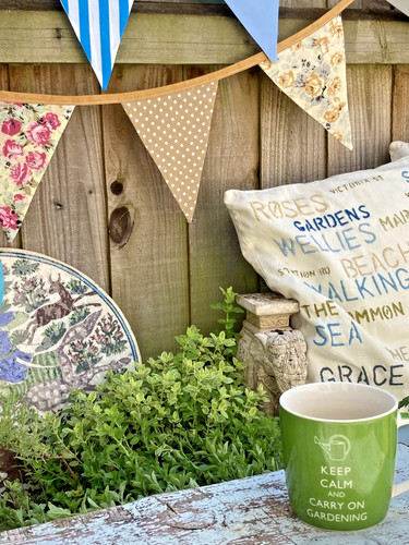 Double sided bunting handmade - bunting,,