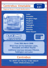 Centrebus X31 Luton - Milton Keynes timetable 30.3.2008