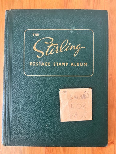 Old stamp album with - album,