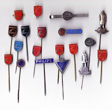 Vintage PHILIPS RADIO TELEVISION LOGO stick pin badge brooch 1960s Emblem