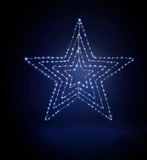 Christmas Light Decoration Pinwire Metal Star Outdoor 77cm - Ex Display Boxed