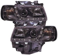 Black drl devil eye headlights - black,