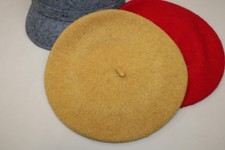 Monsoon Wool Beret Hat Set of 2 – Red & Yellow Classic French Style One Size
