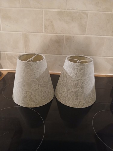 Vintage lamp shades - lamp, x2
