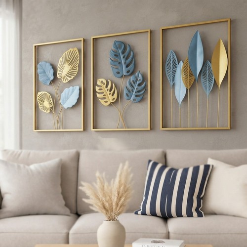 Bohemian gold leaf wall art - bohemian,