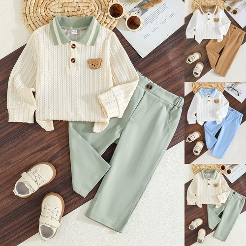 Kids boys long - sleeve, polo