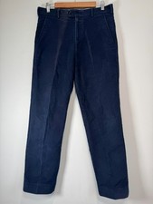 Gurteen Esquire Moleskin Trousers Men W32 R Navy Cotton Straight Leg Hunting
