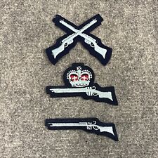 RAF Cadet Issue ATC Marksman Proficiency Cloth Badge, Rifle & Queens Crown