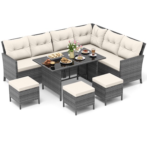 Costway pieces patio dining - costway,
