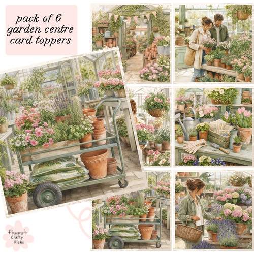 Garden centre card toppers - garden,