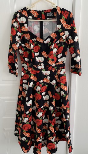 Hearts roses cotton stretch - &,