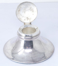 Capstan Hinged Inkwell Silver