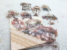 10 Victorian style image stickers for junk journal, scrapbooking, ephemera