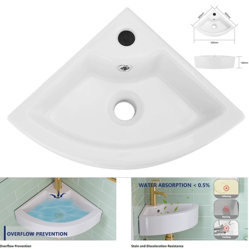 Small quarter corner basin - small,
