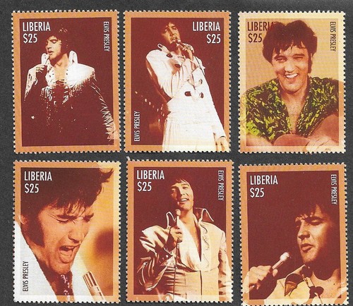 Elvis presley mnh stamp set - presley,