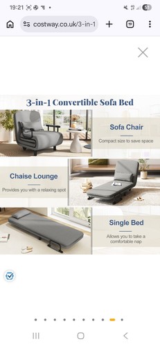 Convertible sofa bed - 3, 1