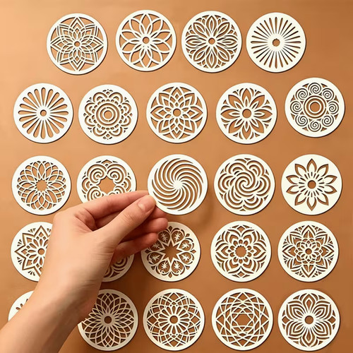 Mandala stencils 10cm round - mandala,