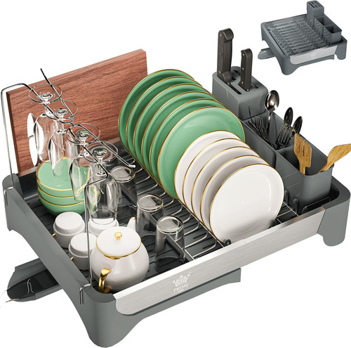 Expandable dish drainer - drainer, rack