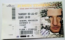 JUSTIN TIMBERLAKE Ticket Stub