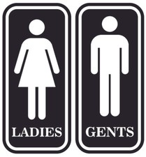 LADIES GENTS Sign Symbol Wall
