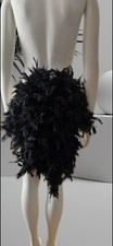 Feather bustle Short Tie On White Red Black Showgirl Burlesque Dancer Festival