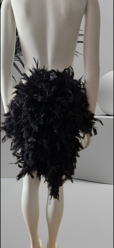 Feather bustle short tie - feather,
