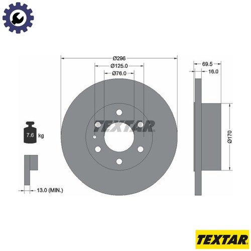 Brake disc 93229100 for - 93229100,