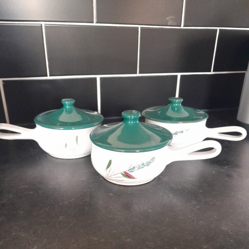 Denby green wheat - green, lidded