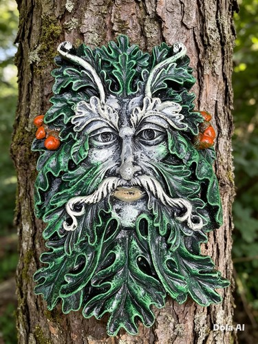 Oak green man the woods - green, of