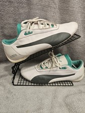 Puma Men's Future Cat AMG Petronas White Green Trainers Size UK 10