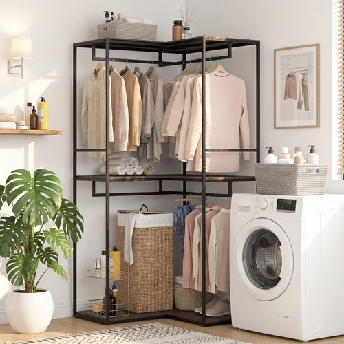 Shaped coat rack - l-shaped, open