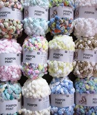 200g BALLS RICO POMPON PRINT POMPOM YARN  