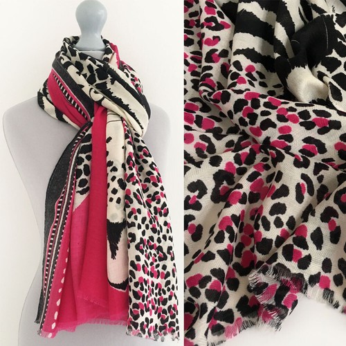 Large leopard print scarf - leopard,