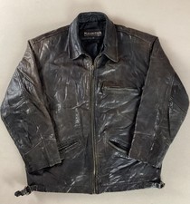 Vintage Mauritius Leather Highwayman Jacket Bomber Jacket Size L