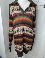 Aztec Zip Neck Jumper Boho