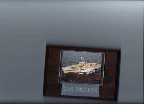 Uss inchon plaque navy usa - us,