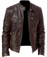 Mens Cafe Racer Brown Black