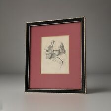 1850’s Pencil Sketch Roman Centurion In Hogarth Glazed Frame 25x21(13x10)cm
