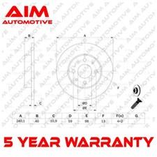 Brake Discs Front Rear AIM