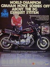 1980 DG Accessories Ad Features HONDA CB-750 F & GRAHAM NOYCE CB750 F